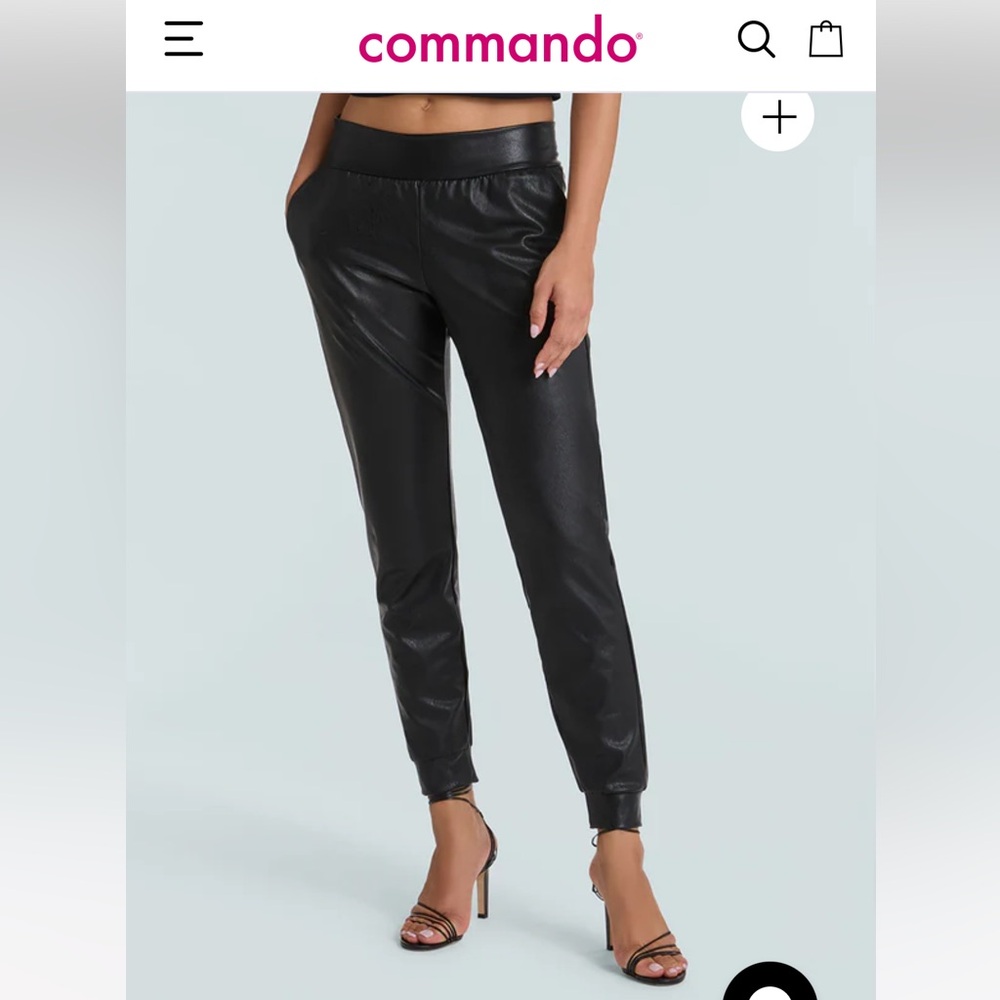 Commando Faux leather Joggers with Pockets Sz S